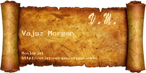 Vajsz Morgan névjegykártya